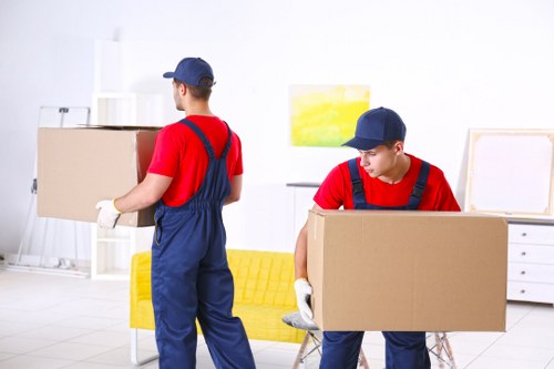 Removal van team starting a safe loading operation