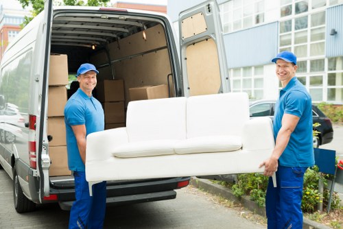 Professional movers handling house removals in Mayfair with care