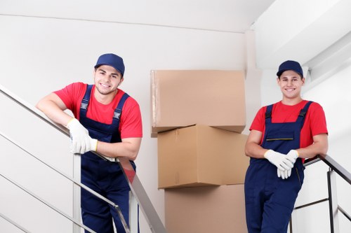 Packing boxes for student removals in Mayfair in a central London property