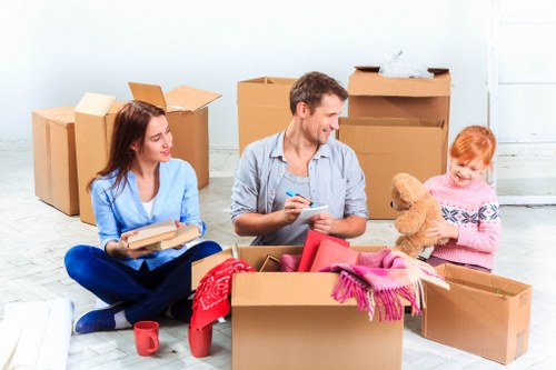 Professional removals team planning a move in Mayfair