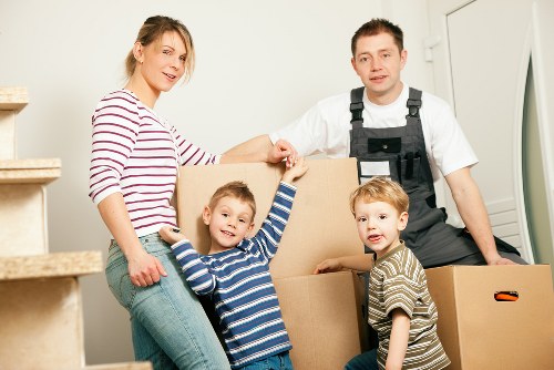 Removal team navigating a central London street during a student move