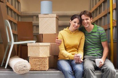 Secure moving van and protected items during a Mayfair relocation