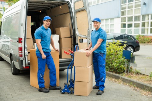 Mayfair van service transporting household items in central London