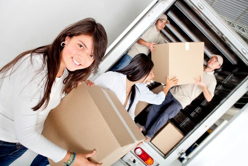 Local packing team preparing boxes for a Mayfair move