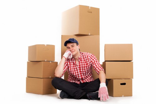 Donation-ready furniture and recyclable materials prepared after a move