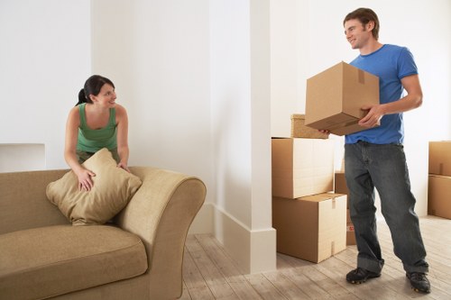 Fragile items packed securely for a Mayfair house move