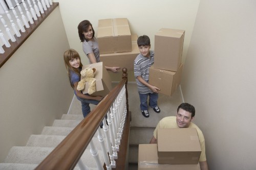 Business relocation planning for office removals in Mayfair with labelled boxes